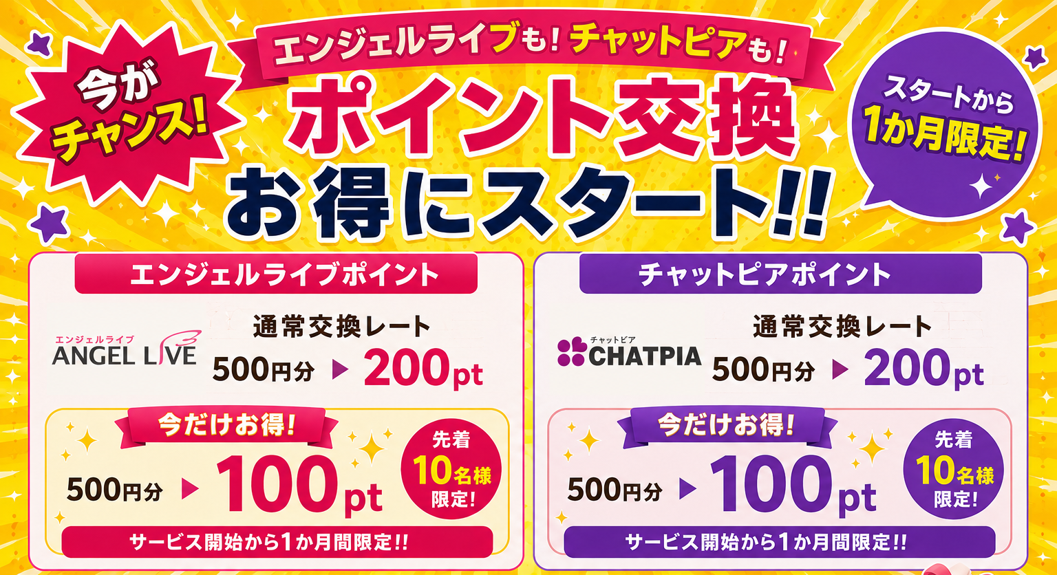 チャットピアポイント交換サービス開始