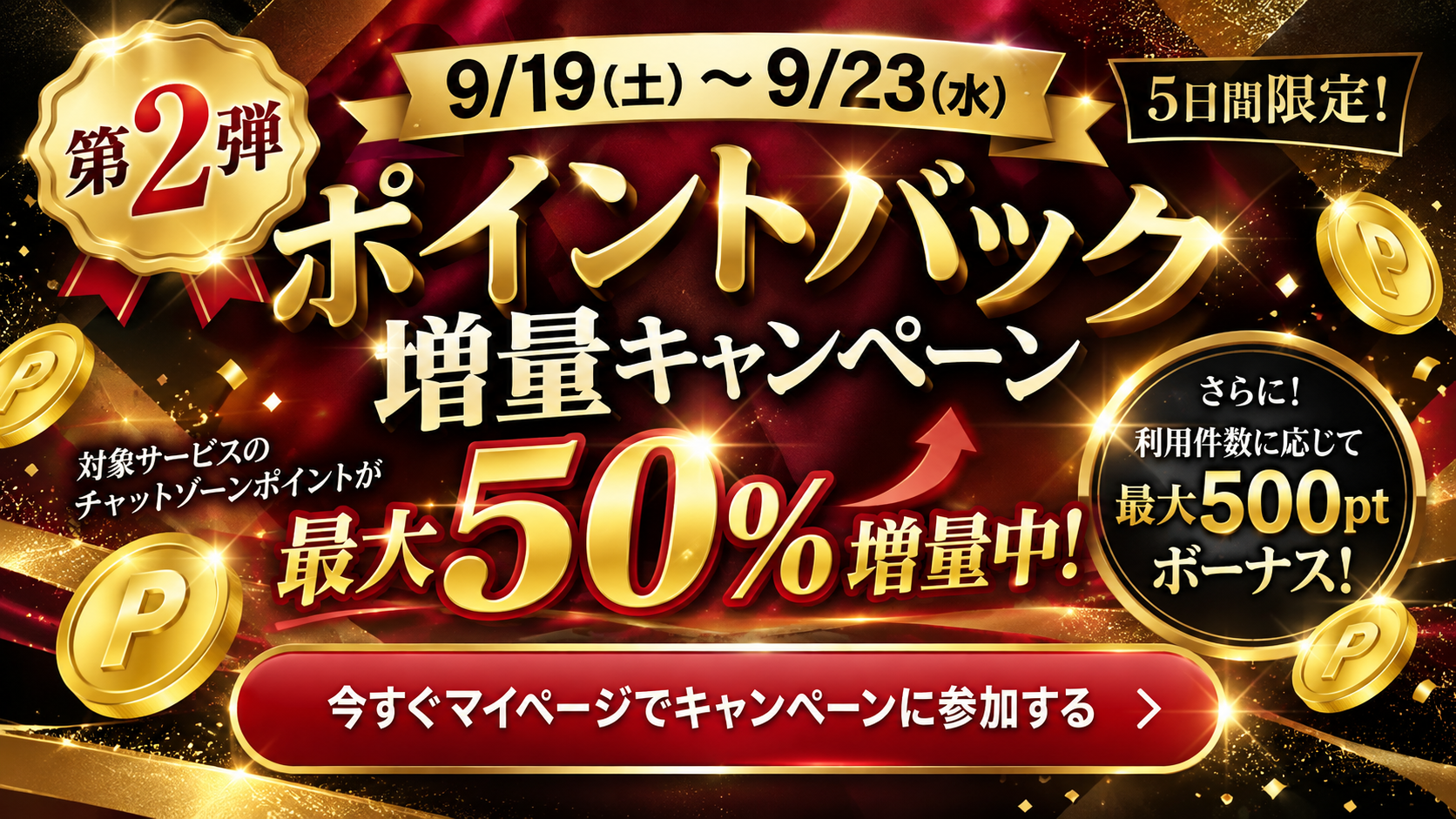 ポイントバック第二弾